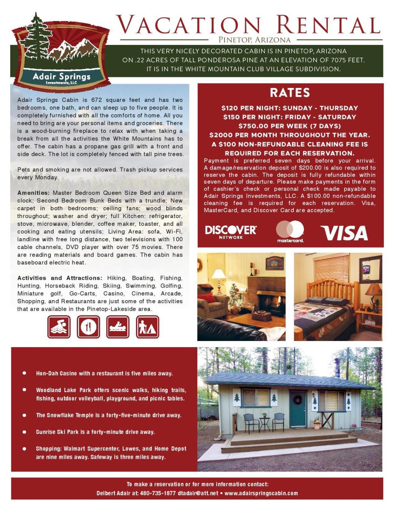 Adair Springs Cabin Пайнтоп-Лейксайд Екстериор снимка